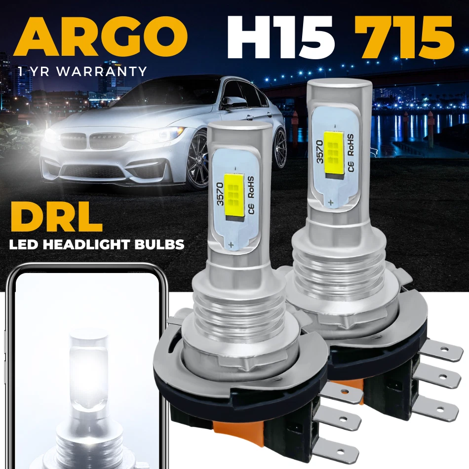 Fits Mercedes CLA C117 DRL Led White Daytime Upgrade High Beam Headlight Bulbs