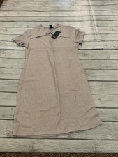 Wild Fable Women Dress XL Light Tan Mini Bodycon Ribbed Cut Out Stretch Pullover