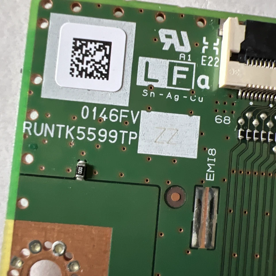 Samsung OEM T-Con — Modelo UN60HU8500FXZA — Versión HS01 — Pieza RUNTK5599TPZZ Foto 3 de 3