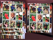 Lot of 5 2000 Tiger Woods Turkmenistan Golf Uncut Postage Stamp Sheet