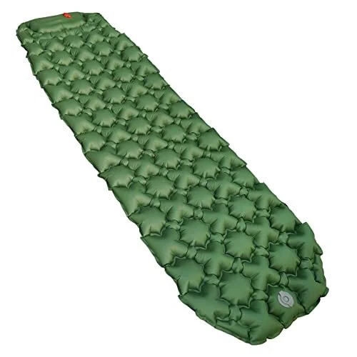 Almohadilla para dormir ligera impermeable para acampar con bomba para pies-