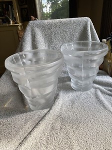 Lalique  Pair Of Dixie Vases