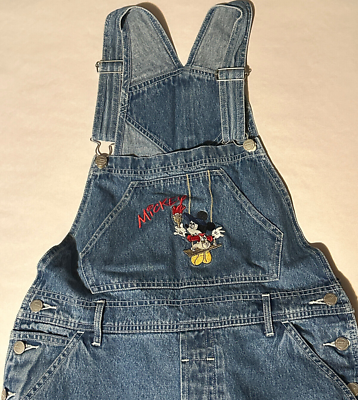 Vintage Disney Overalls Painter Mickey Mouse Unlimited Embroidery