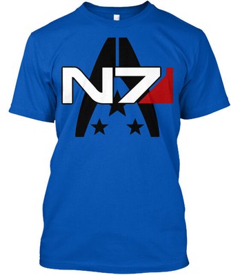 Mass Effect N7 Paragon Renegade T-Shirt Made in the USA Size S to 5XL