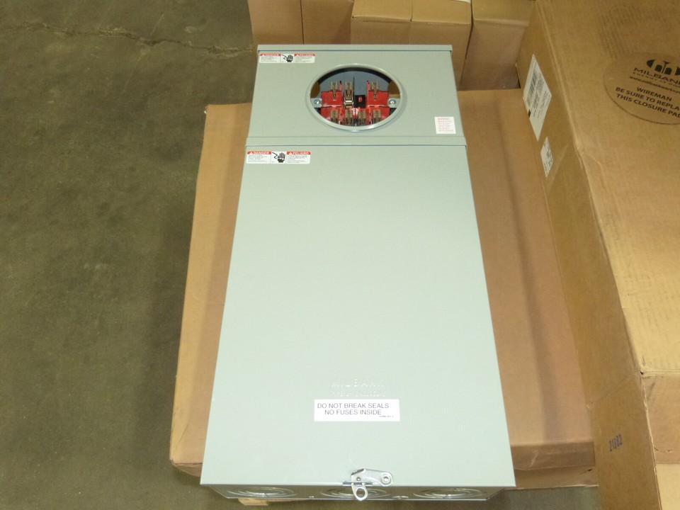 Meter Socket 127TB 7 Jaw 200A 3 Phase 600V Milbank NEW | eBay