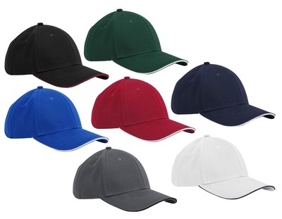 Beechfield EarthAware Organic Cotton 6 Panel Sandwich Peak Cap Baseball Hat