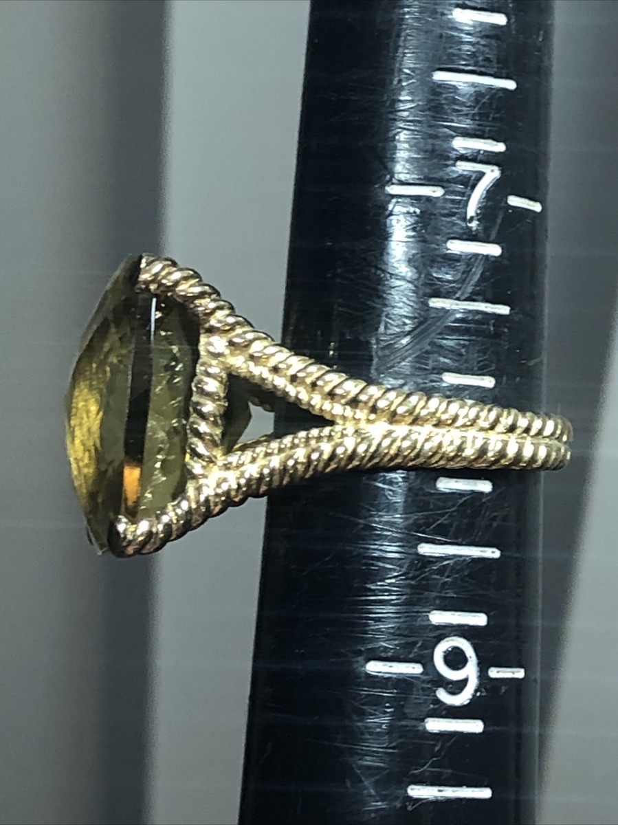 3.Sima K SKJ 925 Gold Wash Sterling Silver Checkerboard Cut 3.Sima K SKJ 925 Gold Wash Sterling Silver Checkerboard Cut