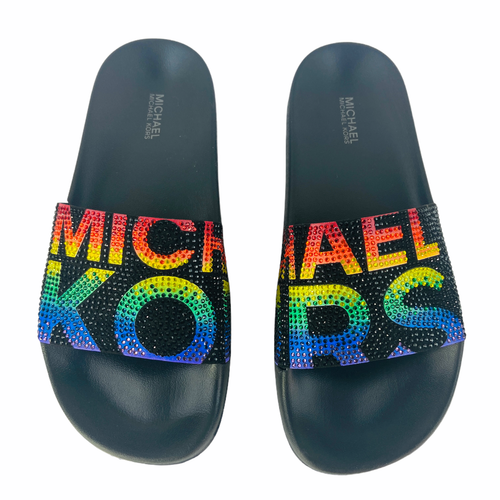 michael kors gilmore slides rainbow