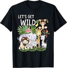 Let's Get Wild Zoo Animals Safari Party A Day At The Zoo Gift Unisex T-Shirt