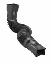 Amerimax 85015 Flex A Spout Black Adjustable Downspout Extension - Pack of 4