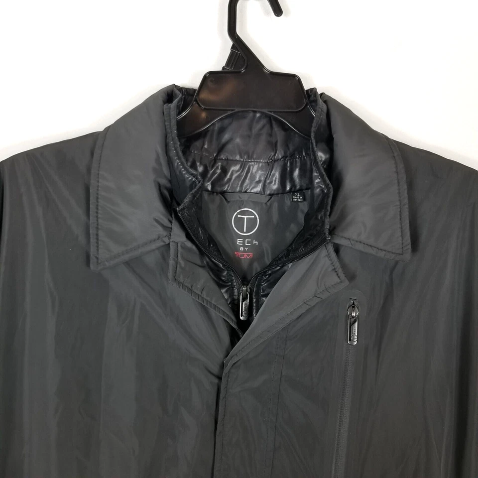 Tech by Tumi Men Jacket with Bib Padded Lining Gray XL - Image 3 of 4