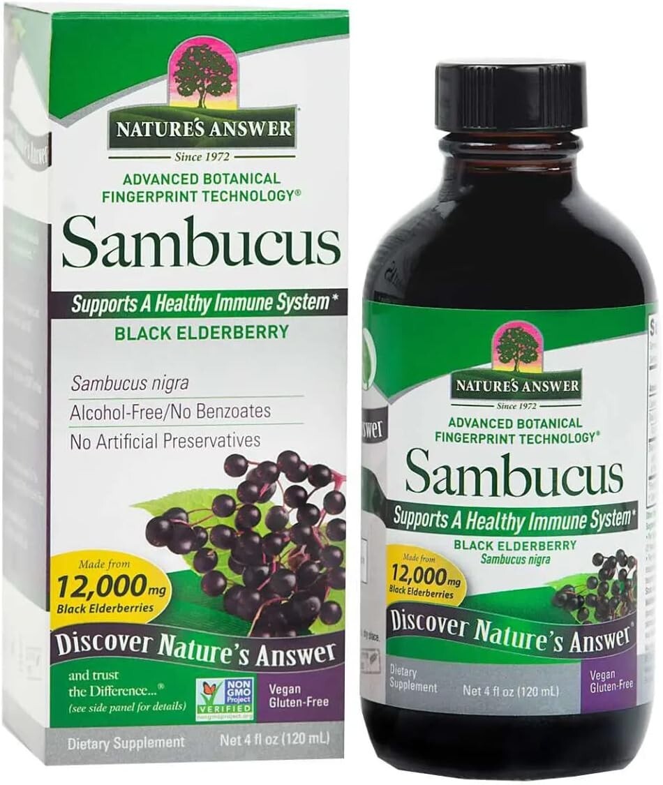 Nature’s  Answer Sambucus Black ElderBerry 12,000 mg 120ml Liquid Extract