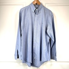 Ralph Lauren Dress Shirt Mens 16.5 35 Blue Yarmouth Flesh Pony 100 Cotton