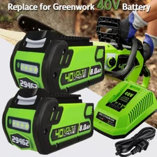6.0/8.0AH For Greenworks 40V G-MAX Lithium Battery or Charger 29462 29252 29472