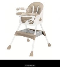 Baby High Chair Foldable Feeding Chair Pink Blue Khaki Gray Toddler Seat