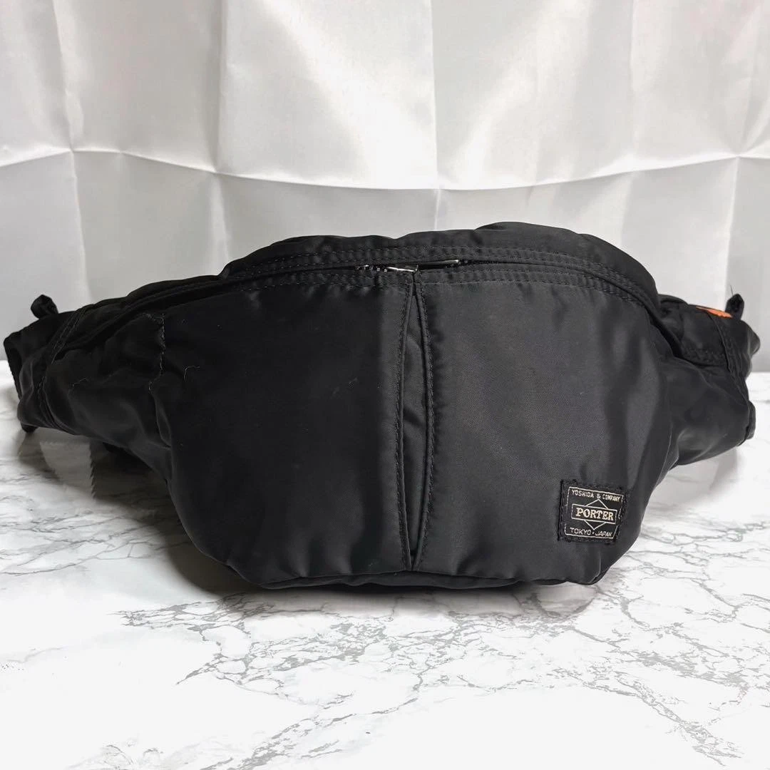 PORTER Yoshida TANKER Gürteltasche aktuelles Modell schwarz Doppelreißverschluss Nylon Japan