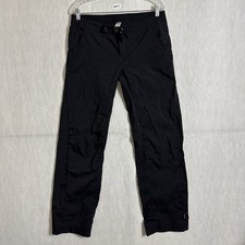 PrAna Women's 10 Regular Black Nylon Straight Leg Outerwear Belted Pants