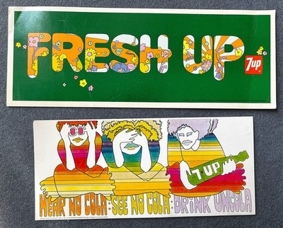 1970s Vintage Fresh Up - 7UP Postcards - Clean Backs - Very Rare!