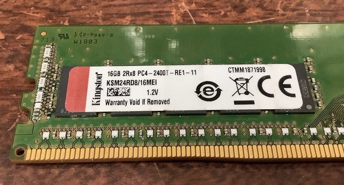 s*u様 Kingston 16GB DDR4 2Rx8 PC4-2400T メ Kingston PC4-19200 (DDR4-2400) Bus Speed Computer RAM 16 GB