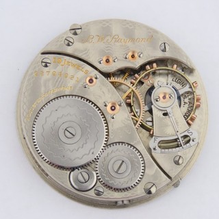Elgin 16 Size 19 Jewel B. W. Raymond Railroad Pocket Watch Movement