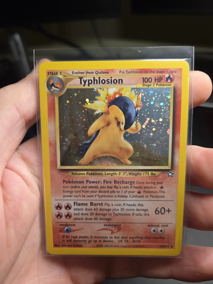NM-MINT Typhlosion Holo Neo Genesis Pokemon Card 2000 17/111 NM UK TCG - Image 4 of 4