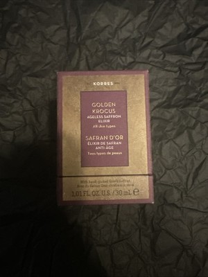 KORRES GOLDEN KROCUS  Ageless Saffron ELIXIR  1.01 OZ / 30 ML All Skin Types