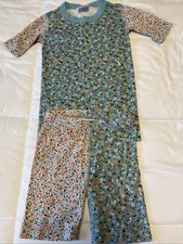 Hanna Andersson Organic Cotton Short Pajama Set Flowers Size Girls 10