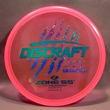 💥Discraft Zone SS 6x Claw Pink With Matte Teal & 3D Mini Star Glitter Claws