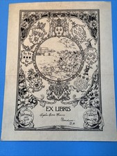 Bookplate Lyslie Moore Hawes (1858&ndash;1929) Providence Art Club RI,  Rev. War