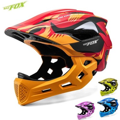 BATFOX Kids Full Face MTB Helmet Road Bike Cycling Bicycle Helmet 48-54cm NEW