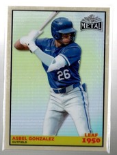 2026 Leaf Metal #50B-7 Asbel Gonzalez 1950 Leaf Base Prismatic Silver #/10
