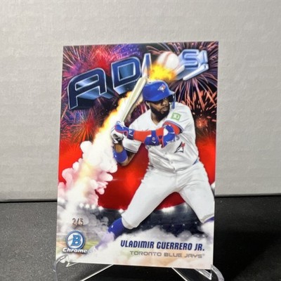 2025 TOPPS Bowman Chrome RED Adios! AD-22 Vladimir Guerrero Jr. Blue Jays /5 🔥