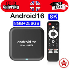8K Android 16 TV Box RK3518 8GB 256GB WiFi 6 BT 6.0 Voice Remote