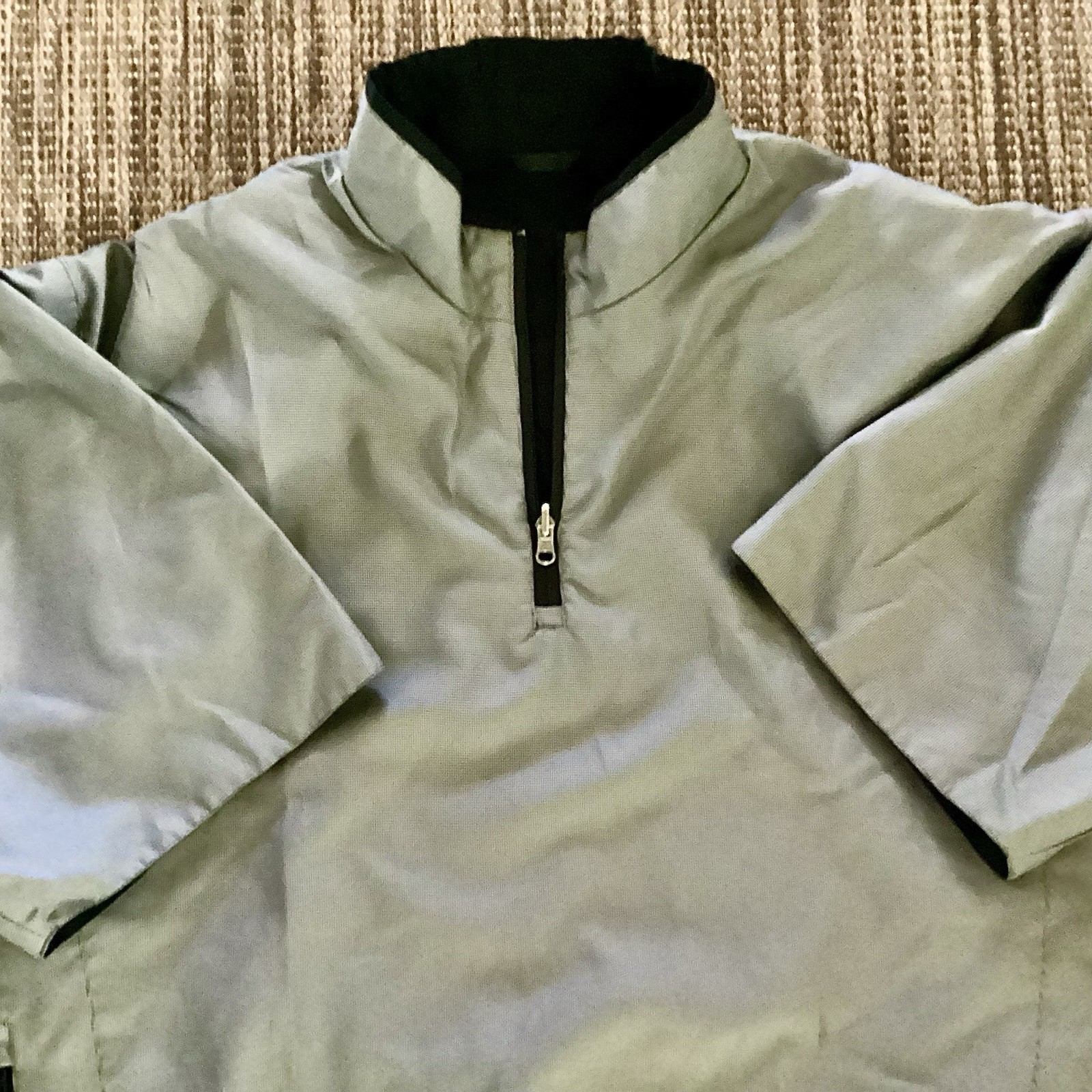 ZERO RESTRICTION Tour Series  Reversible 1/2 Sleeve Golf Pullover Gray Black XXL