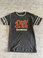 Ozzy Osbourne Blizzard of Ozz Gray/Black Stripe Sleeve Ringer T-Shirt S/M