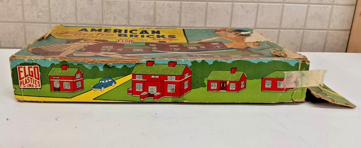 Vintage American Plastic Bricks By Elgo With Original Box