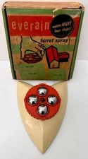 Vintage Everain Atomic Space Age MCM Turret Spray Lawn Water Sprinkler W/Box!