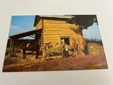 Stringing Tobacco at Harvest Time Farming Theme Vintage Postcard