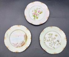 Haviland  Co Limoges Decorative Plates Hand-Painted Set of 3