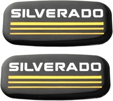 2pcs yellowk side roof pillar cab emblem badge nameplate for 99-07 silverado