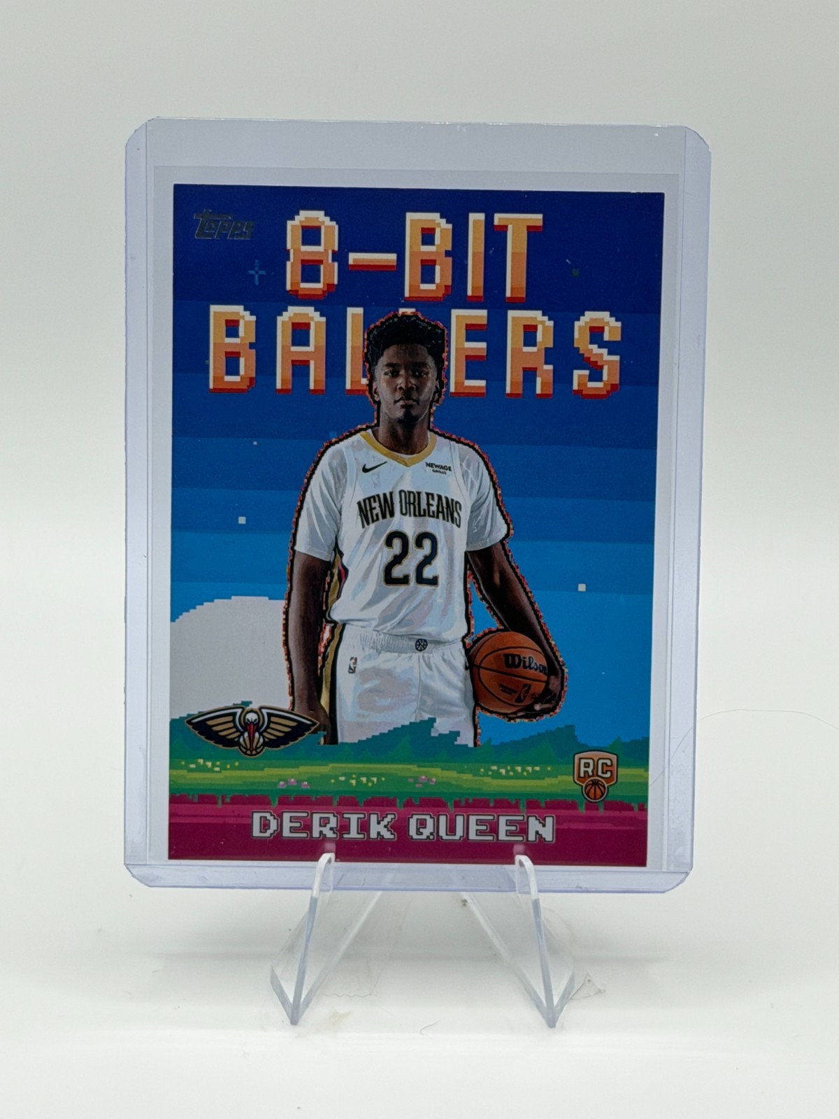2025 Topps NBA Basketball Holo Foil Derik Queen 8-Bit Ballers RC