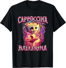 Ballerina Cappuccina Italian Brainrot Character Unisex T-Shirt