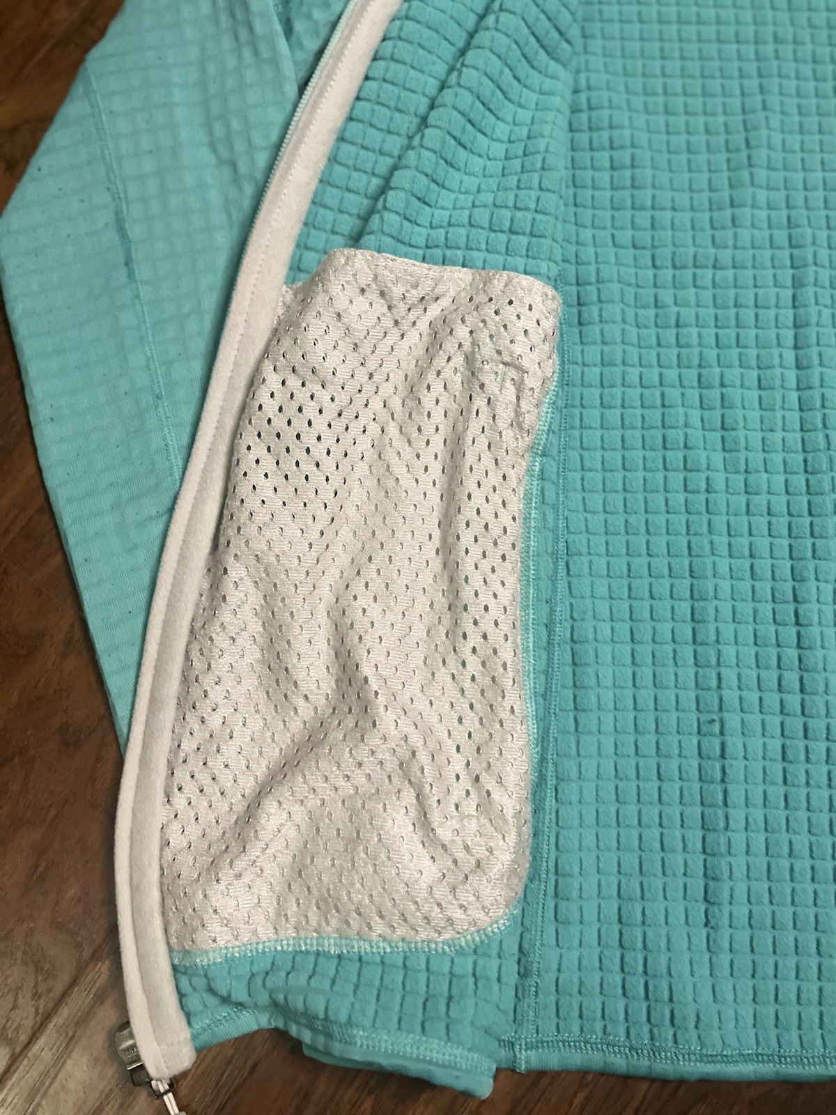 Patagonia R1 Full Zip Grid Fleece Jacket Aqua Women’s Small  thumbnail 5