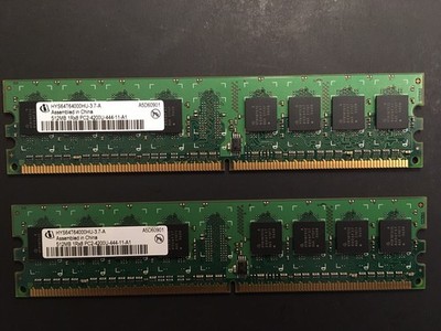 Qimonda 1GB (2x 512MB) PC2-4200U-444-11-A1 DDR2 Desktop RAM Kit