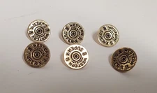  6 Vintage Western Super X Shotgun "Buttons" No. 20 Made In USA 
