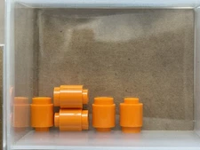 LEGO Parts - Orange Brick, Round 1 x 1 - No 3062 - QTY 5