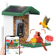 Bird Feeder with Camera,Smart AI Feeder with Solar-Powered Camera – Auto Iden...