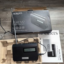 Roberts Play M2 Portable DAB+/FM Travel Radio Black inc Power Supply Boxed