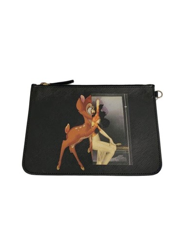 GIVENCHY Pouch Bambi PVC Black Used
