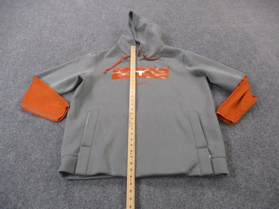 Texas Longhorns Sweatshirt Hoodie Men XL Pullover Nike Football Sport Lined - Image 3 of 4